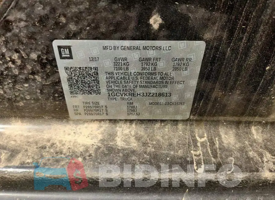 1GCVKREH3JZ218613 Photo# 12