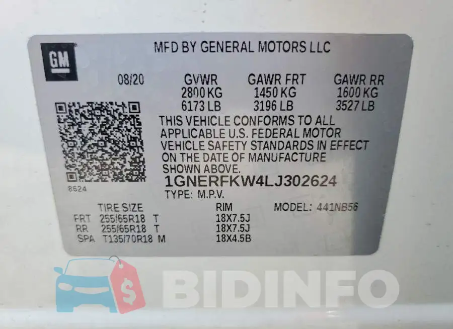 1GNERFKW4LJ302624 Photo# 14
