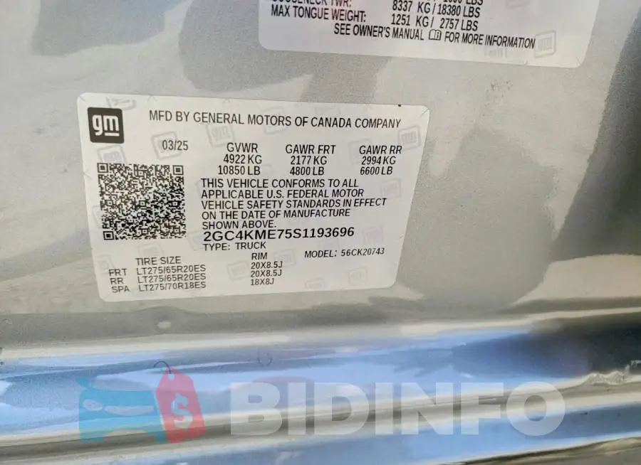 2GC4KME75S1193696 Photo# 12