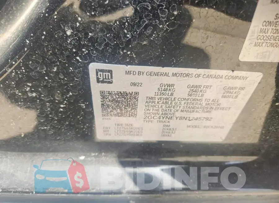 2GC4YNEY8N1245792 Photo# 12