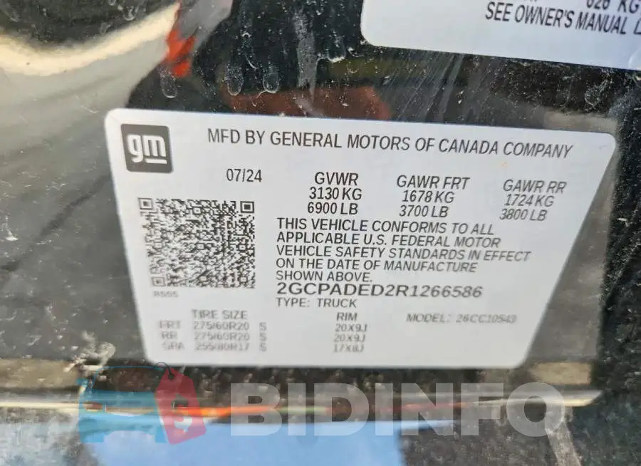 2GCPADED2R1266586 Photo# 12