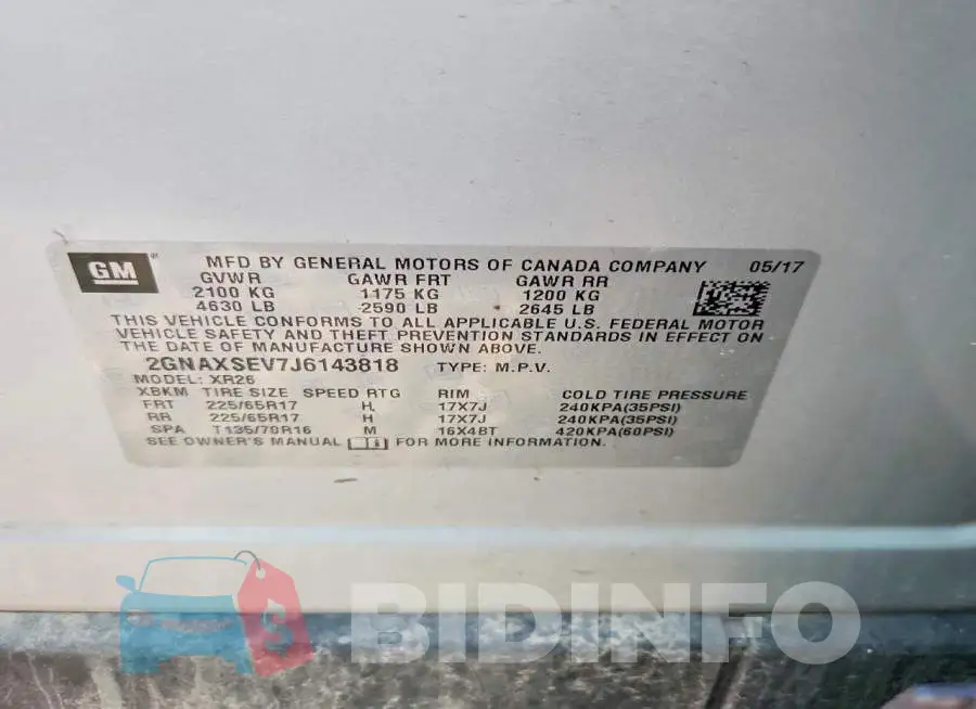 2GNAXSEV7J6143818 Photo# 12