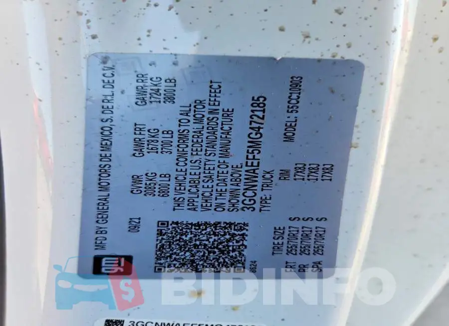 3GCNWAEF5MG472185 Photo# 12