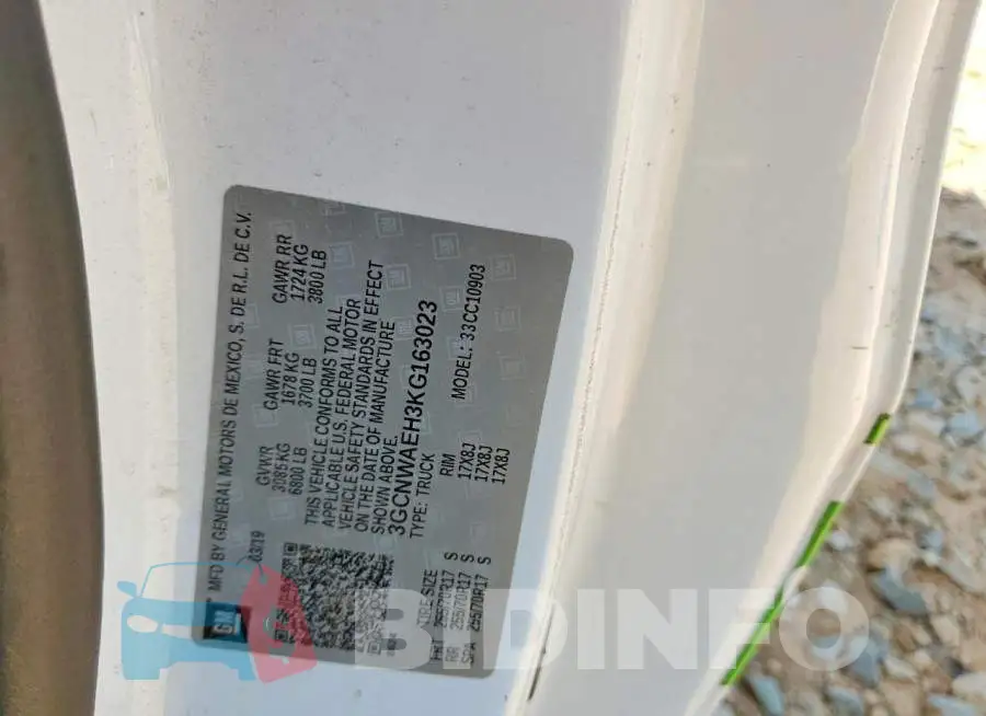 3GCNWAEH3KG163023 Photo# 13