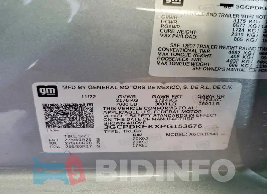 3GCPDKEKXPG153676 Photo# 13