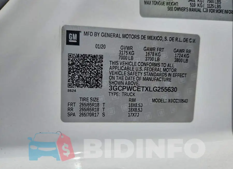 3GCPWCETXLG255630 Photo# 12