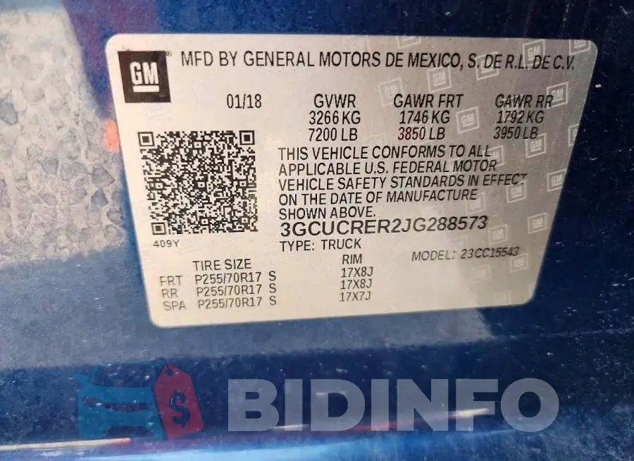 3GCUCRER2JG288573 Photo# 12
