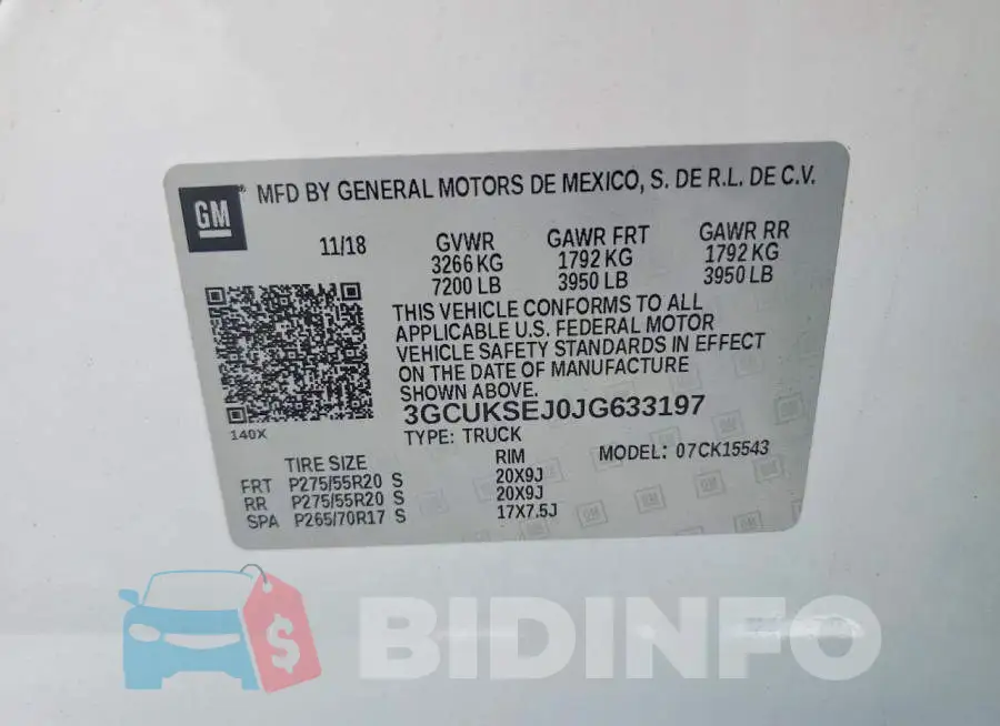 3GCUKSEJ0JG633197 Photo# 12