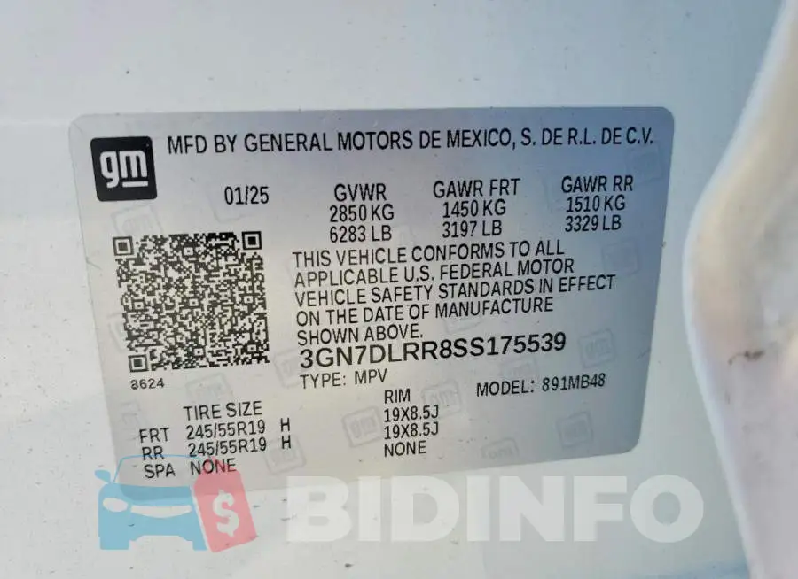 3GN7DLRR8SS175539 Photo# 14