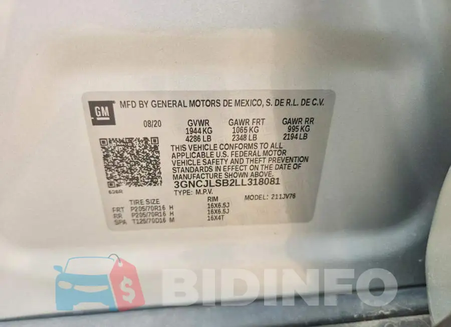 3GNCJLSB2LL318081 Photo# 12