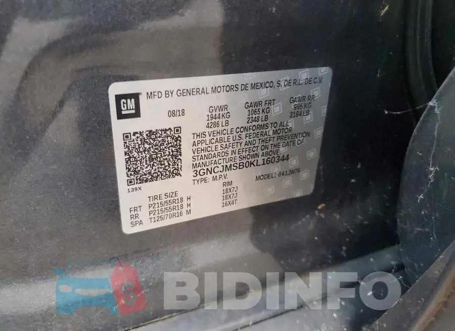 3GNCJMSB0KL160344 Photo# 13
