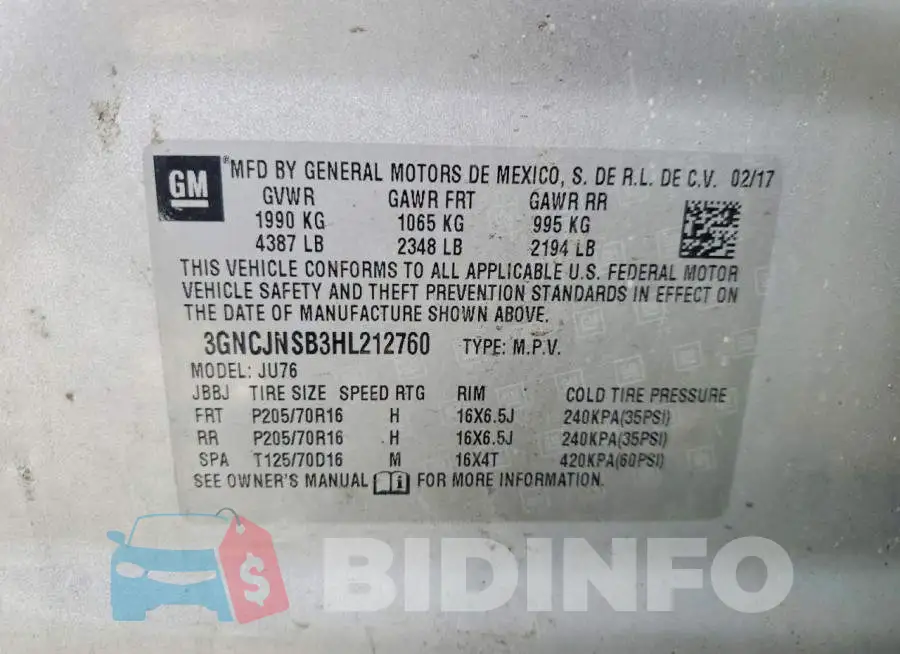 3GNCJNSB3HL212760 Photo# 13