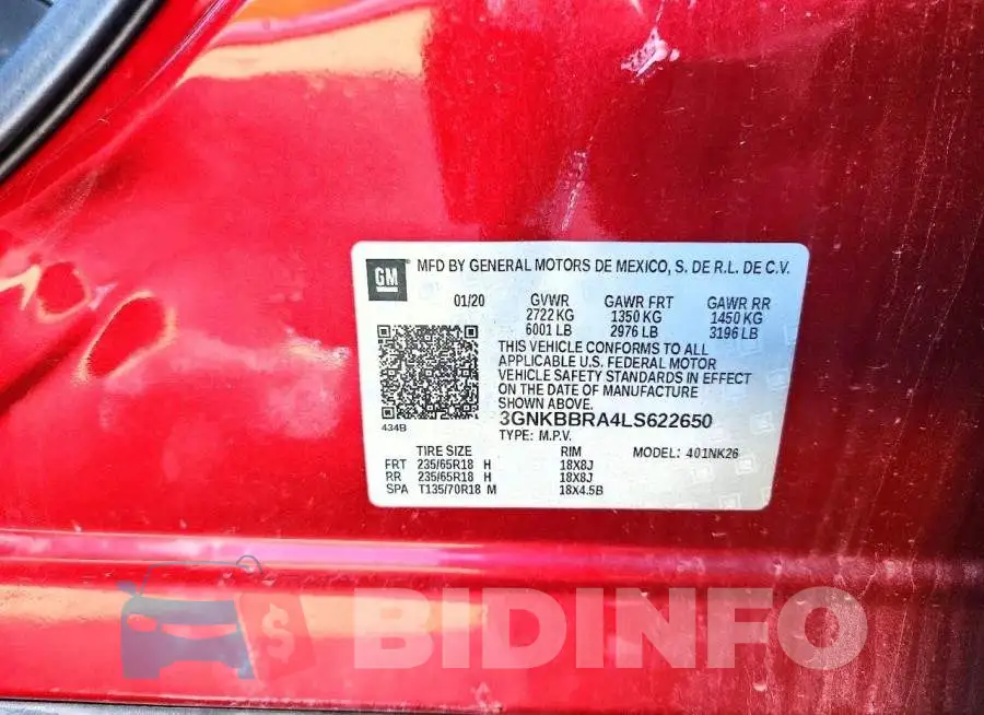 3GNKBBRA4LS622650 Photo# 13