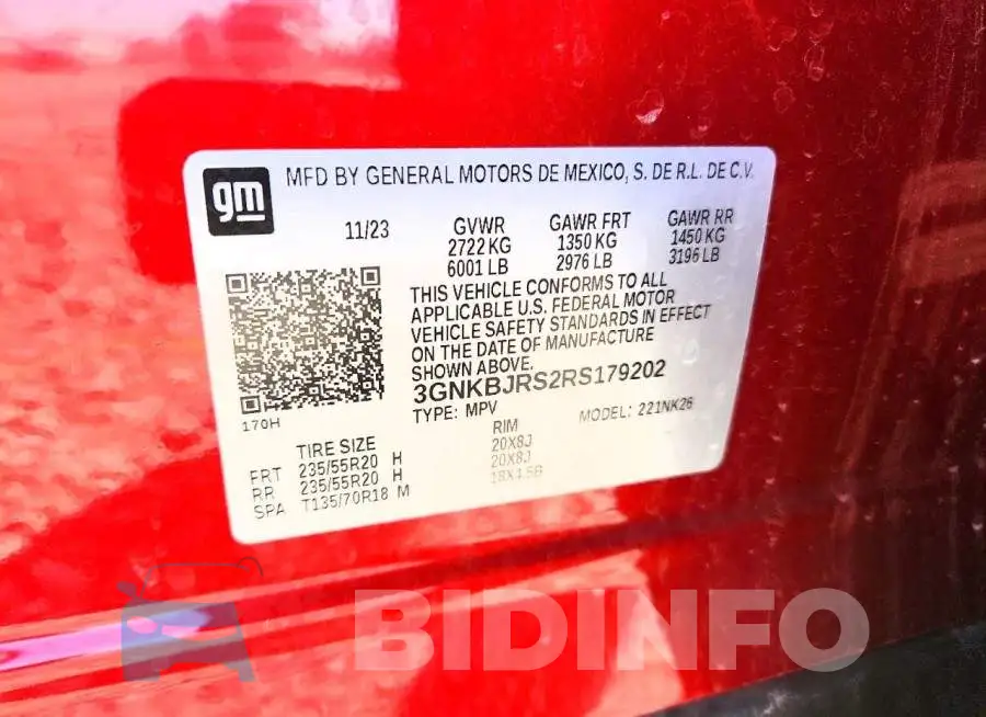 3GNKBJRS2RS179202 Photo# 12