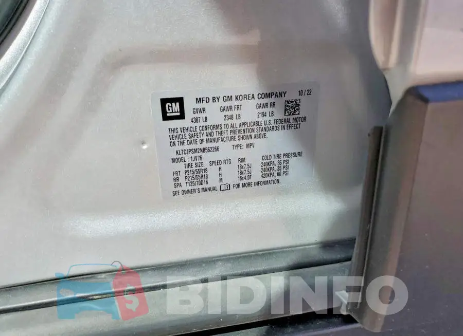 KL7CJPSM2NB562266 Photo# 13