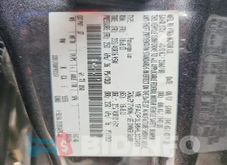 1FADP3L98HL322488 Photo# 14