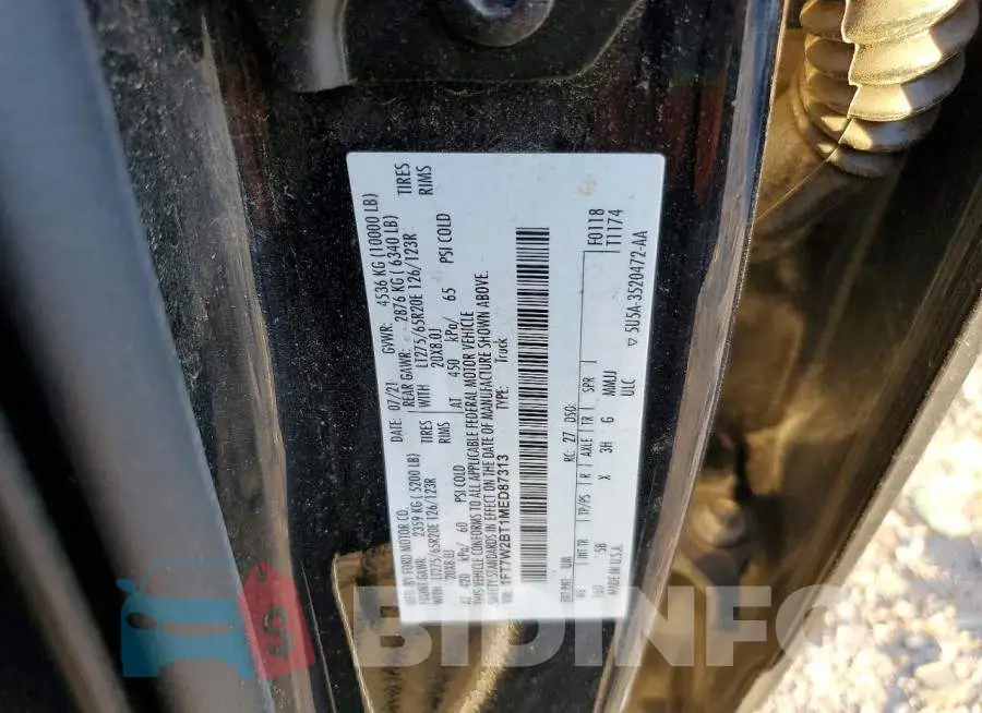 1FT7W2BT1MED87313 Photo# 12