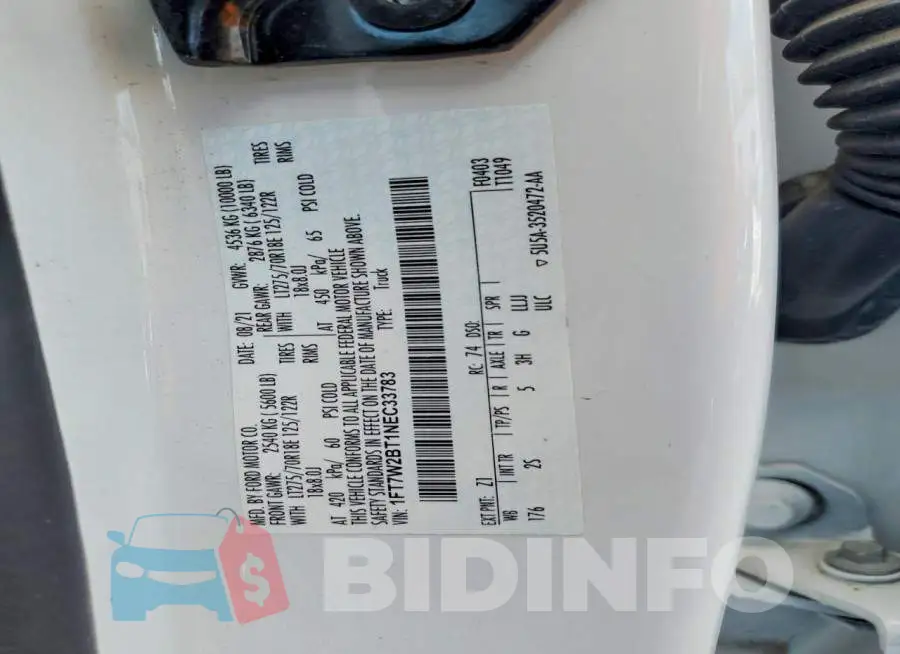 1FT7W2BT1NEC33783 Photo# 12
