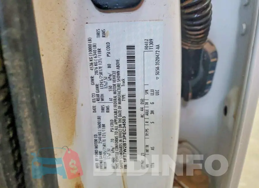 1FT7W2BT3PEC34503 Photo# 12