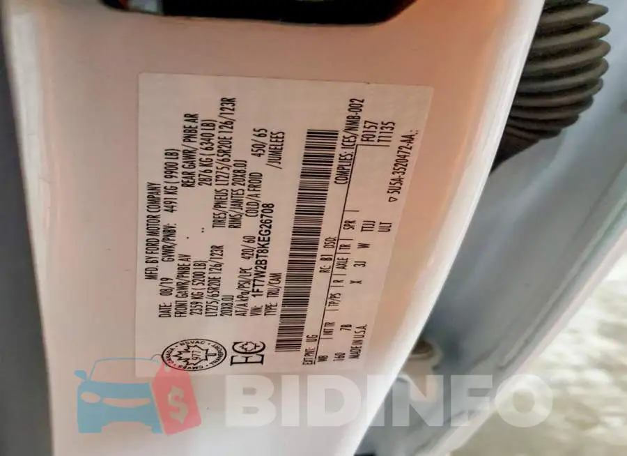 1FT7W2BT8KEG26708 Photo# 13