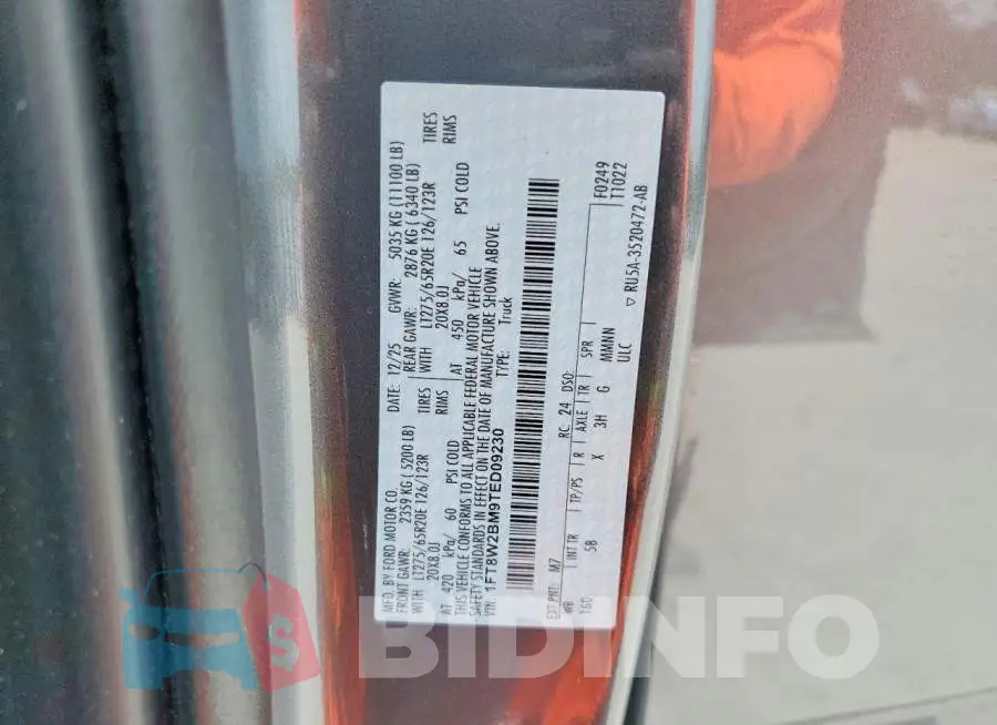 1FT8W2BM9TED09230 Photo# 13