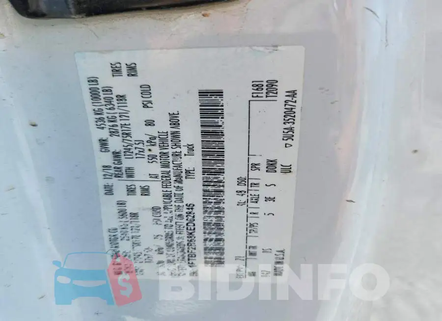 1FTBF2B68KED62846 Photo# 12