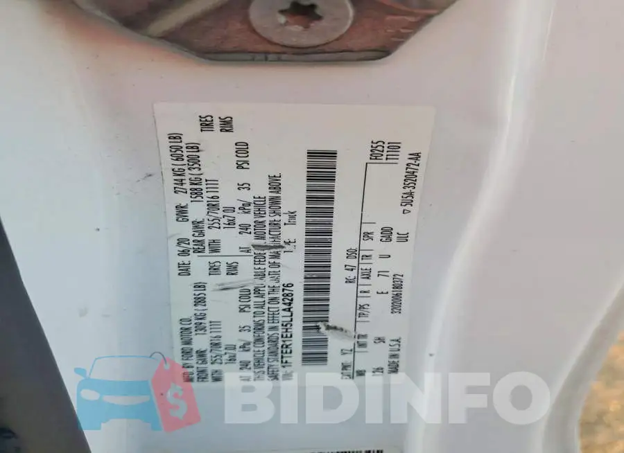 1FTER1EH5LLA42876 Photo# 12