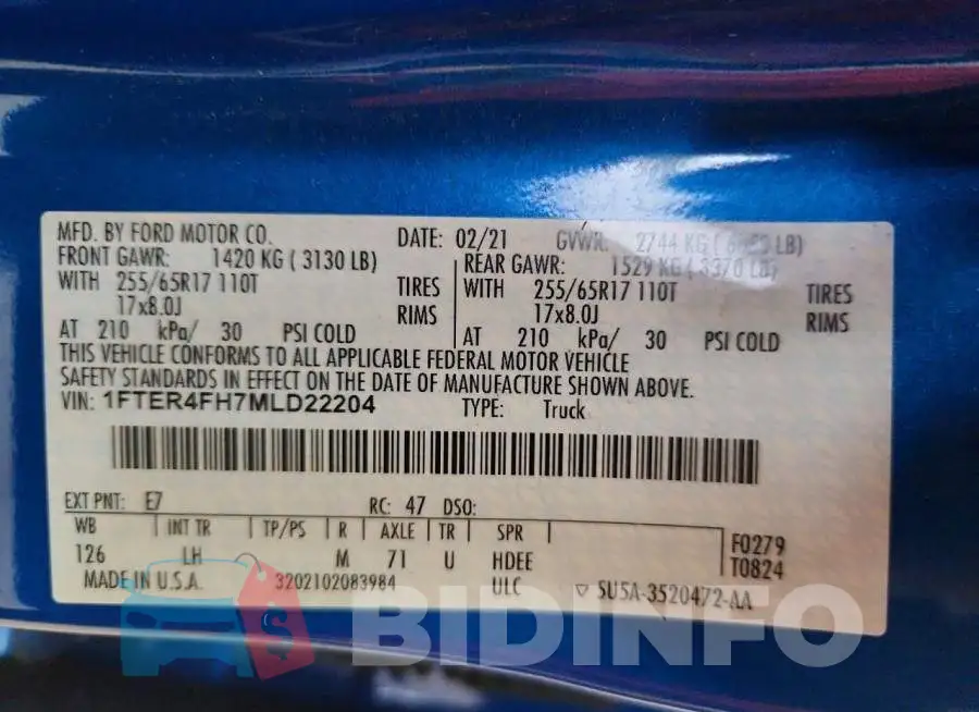 1FTER4FH7MLD22204 Photo# 13