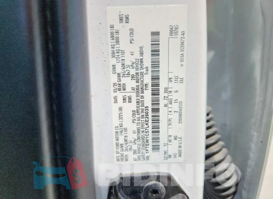 1FTEW1C57LKE26035 Photo# 12