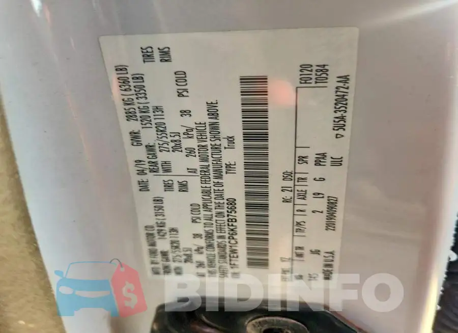 1FTEW1CP6KFB75680 Photo# 12