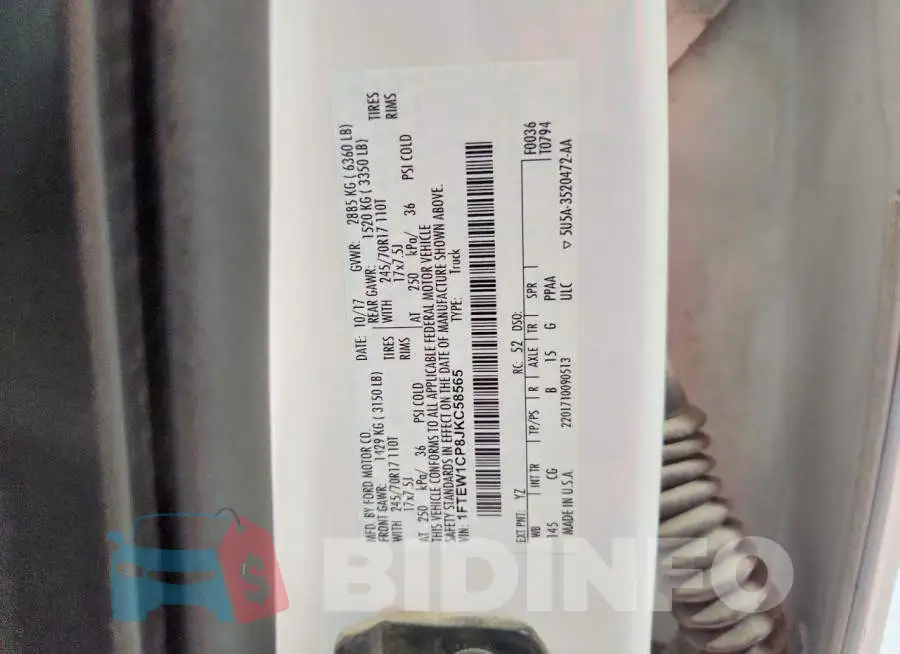 1FTEW1CP8JKC58565 Photo# 12