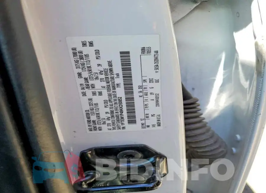 1FTEW1P49KKD50852 Photo# 12