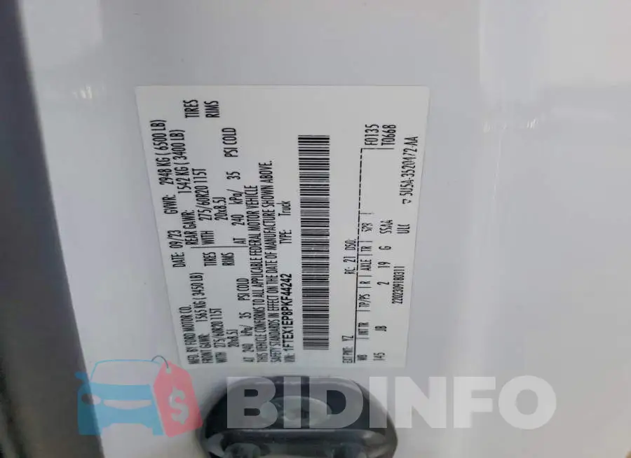 1FTEX1EP8PKF44242 Photo# 12