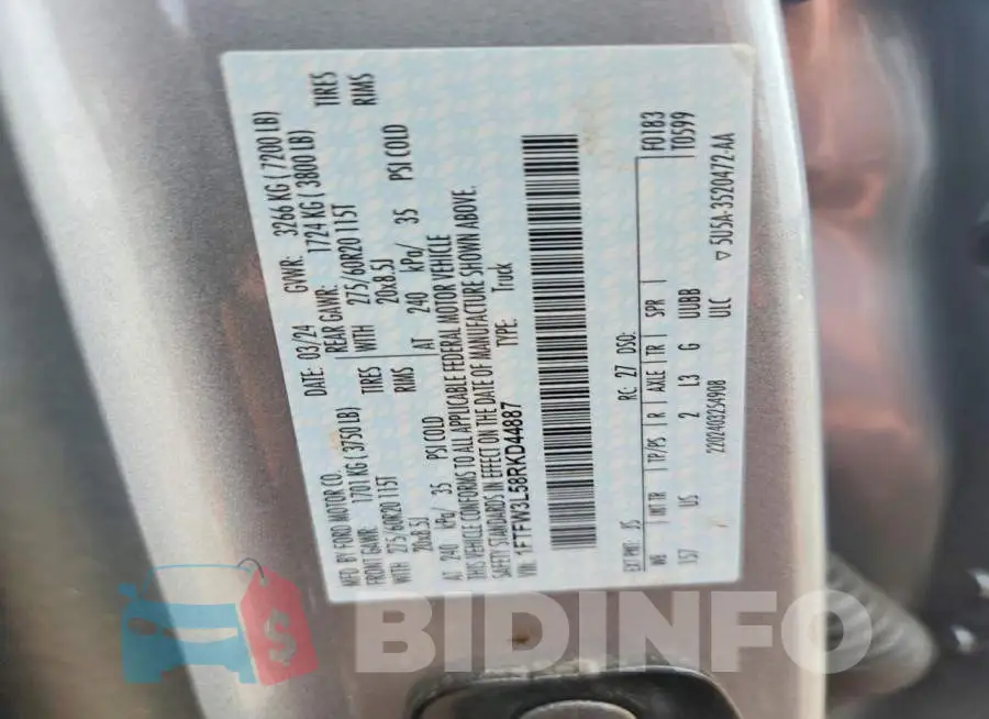 1FTFW3L58RKD44887 Photo# 12