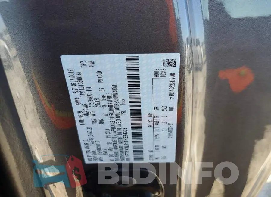 1FTFX3L81TKE34333 Photo# 12