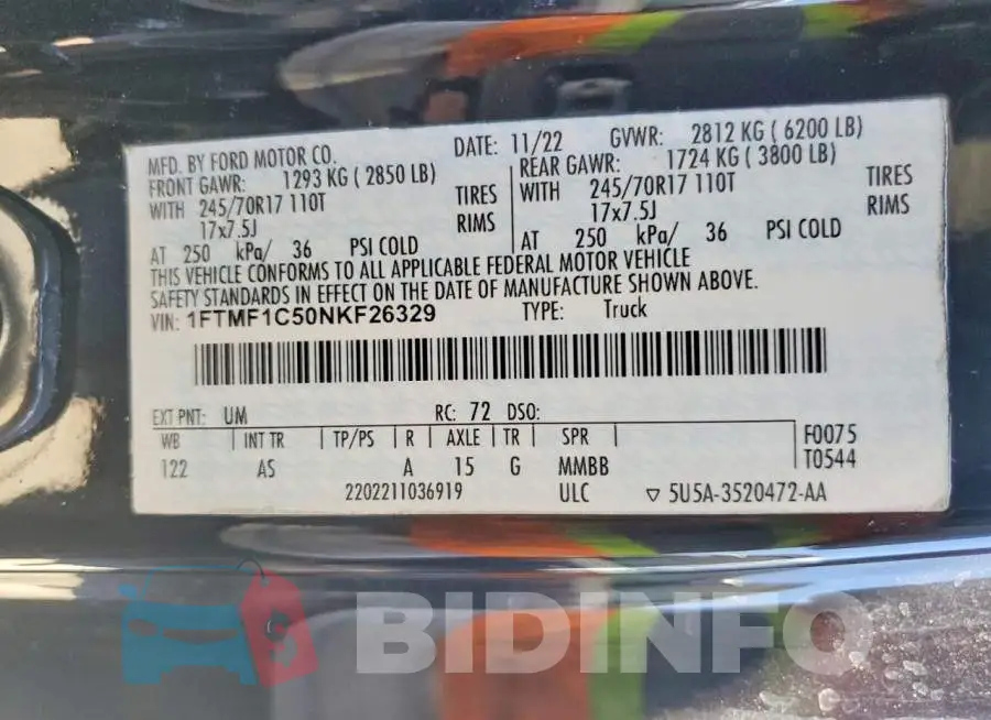 1FTMF1C50NKF26329 Photo# 13