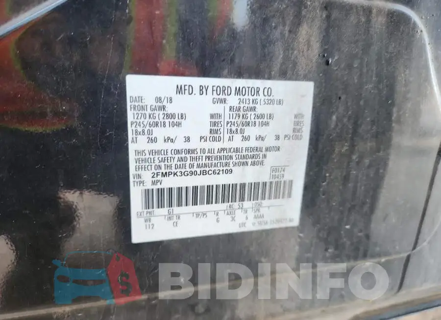 2FMPK3G90JBC62109 Photo# 12