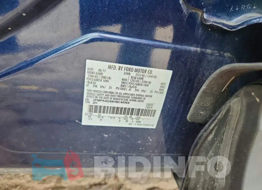 2FMPK4G98HBC48569 Photo# 13
