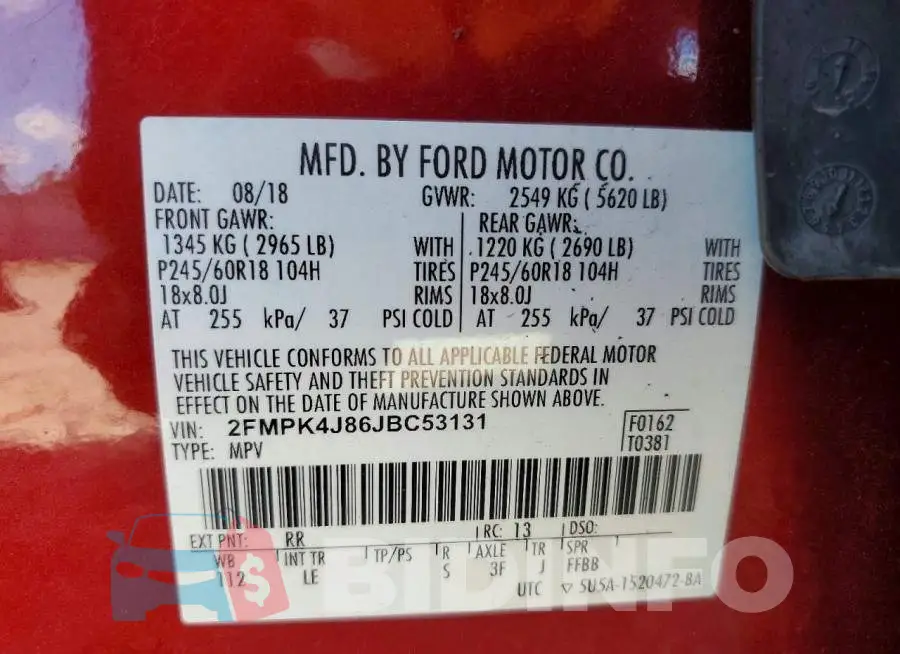 2FMPK4J86JBC53131 Photo# 13