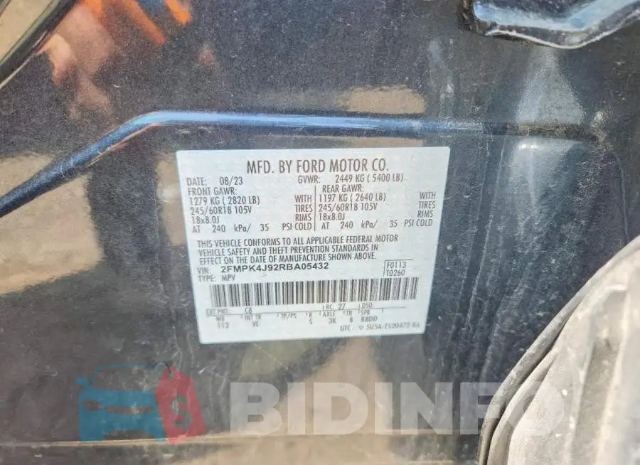 2FMPK4J92RBA05432 Photo# 14