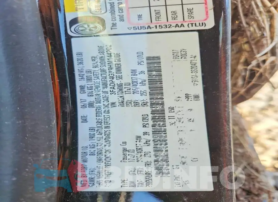 3FADP4GX9HM144202 Photo# 12