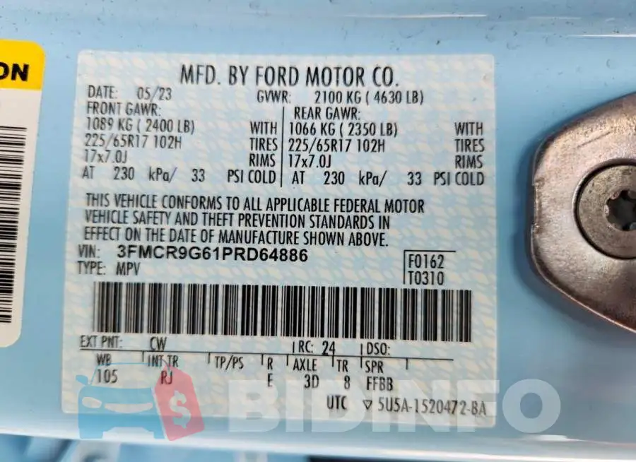 3FMCR9G61PRD64886 Photo# 13