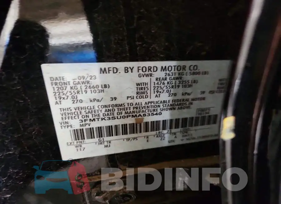 3FMTK3SU0PMA83540 Photo# 13