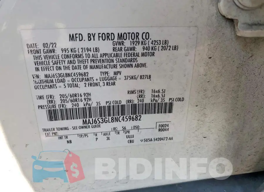 MAJ6S3GL8NC459682 Photo# 12