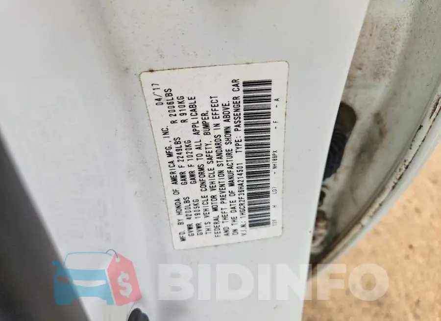 1HGCR2F36HA214501 Photo# 12