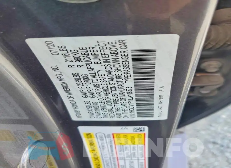1HGCV1F18LA108578 Photo# 12