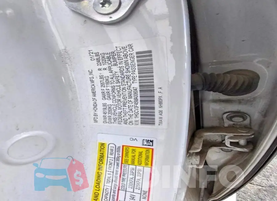1HGCV3F45MA006047 Photo# 12