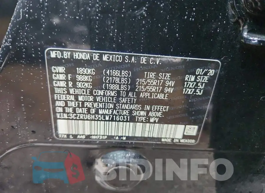 3CZRU6H35LM716031 Photo# 12