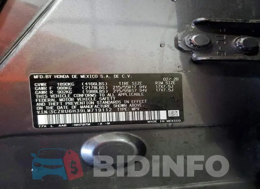3CZRU6H39LM719112 Photo# 13