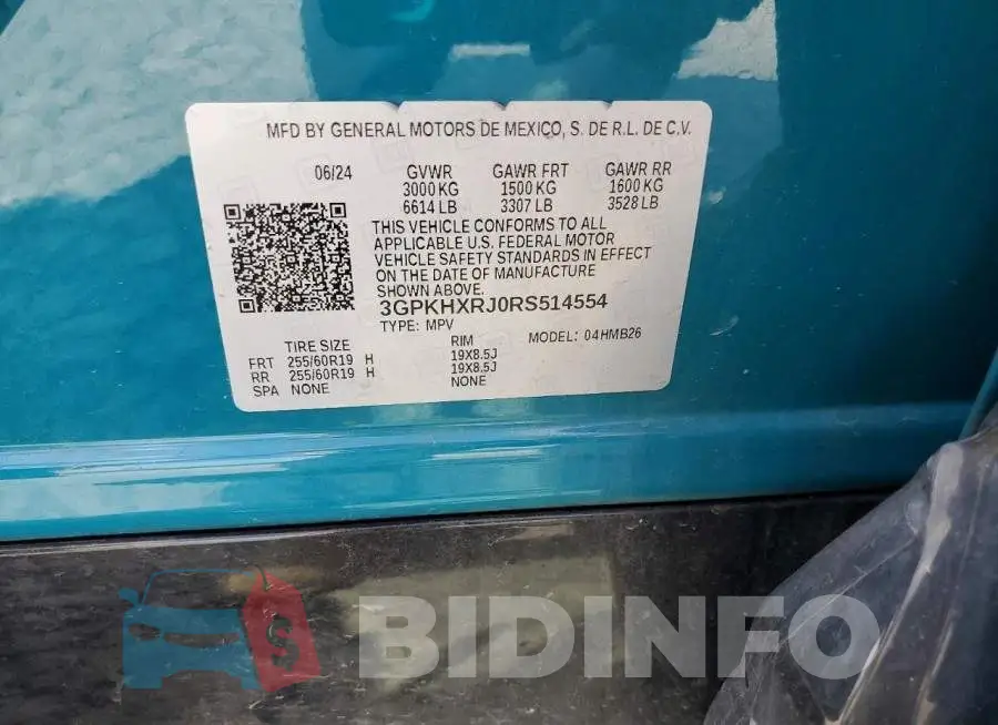 3GPKHXRJ0RS514554 Photo# 13